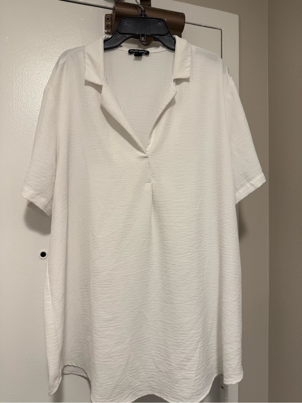 Hilary Radley White Short-Sleeve V-Neck Tunic